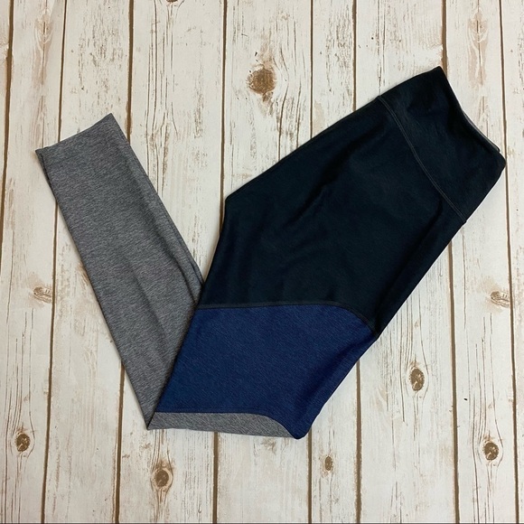 Outdoor Voices Colorblock Leggings Charcoal Navy Graphite Size Small Women - Picture 3 of 10